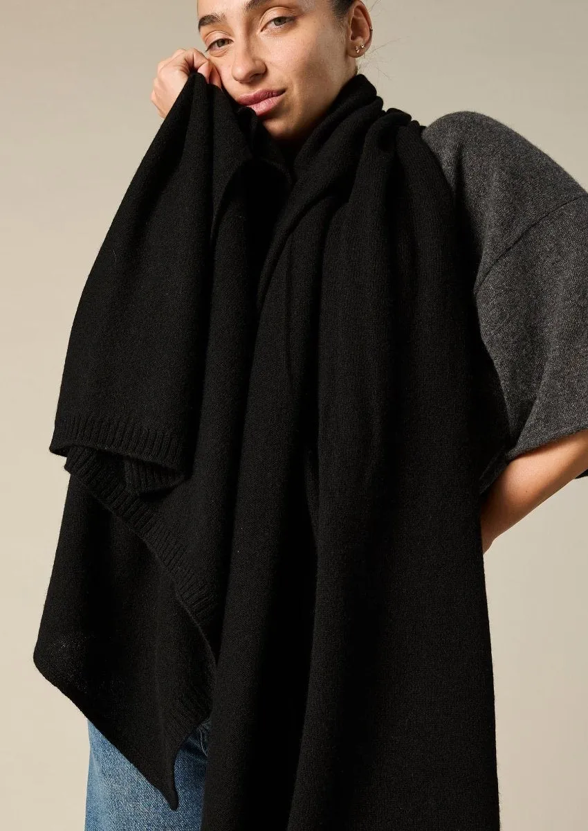 100% Cashmere Wrap in Black (new delivery arriving soon)