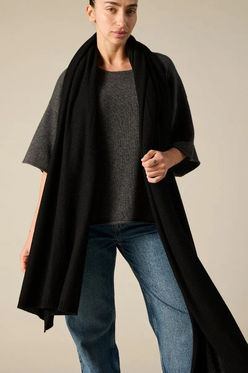 100% Cashmere Wrap in Black (new delivery arriving soon)