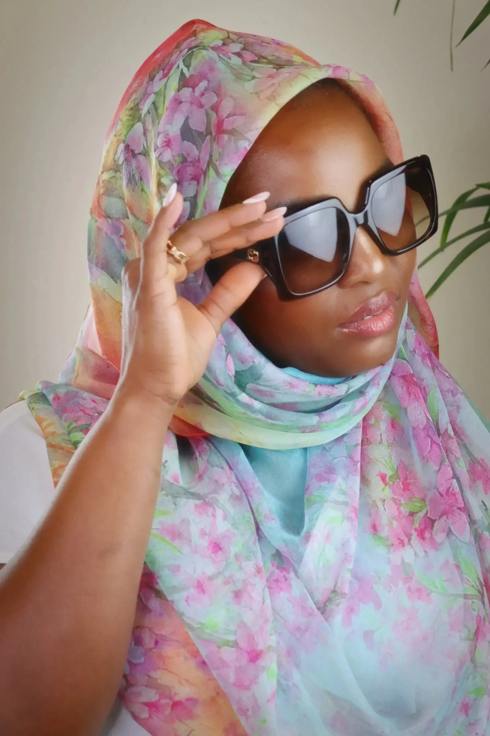 100% Pure Mulberry Silk, Sheer Rectangular Headscarves