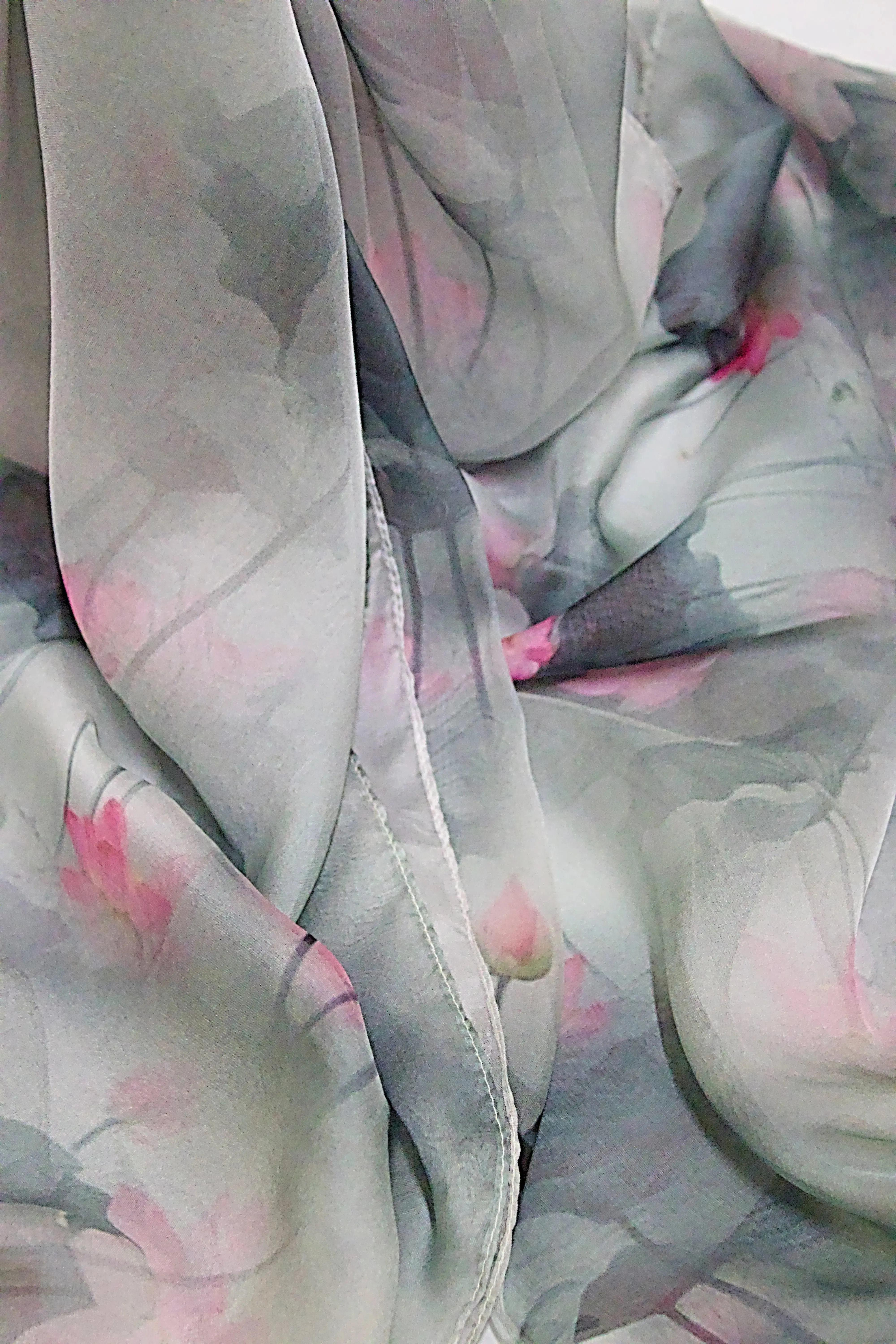 100% Pure Mulberry Silk, Sheer Rectangular Headscarves