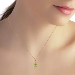 14K Solid Rose Gold Peridot Necklace Gemstone Class Limited Edition