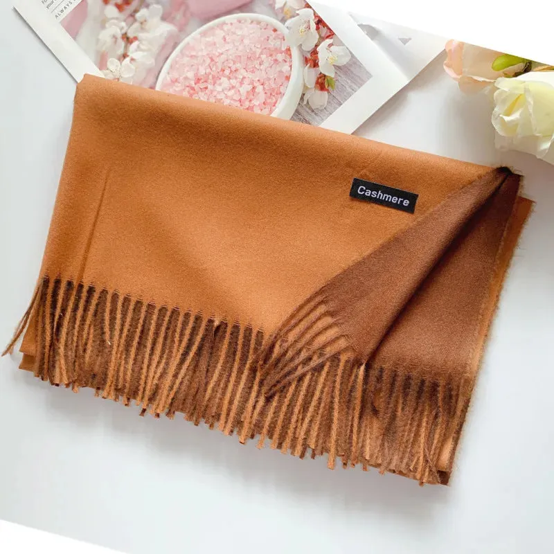 200*70cm Autumn Winter Warm Cashmere Scarf Dot Pattern High Quality Long Tassels Women Thicken Wrap Shawl Wool Pashmina muffler