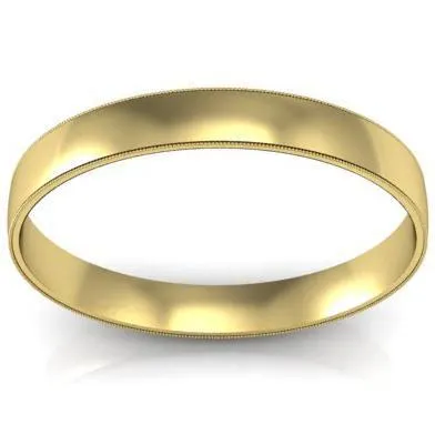 3mm Milgrain Wedding Band in 14k