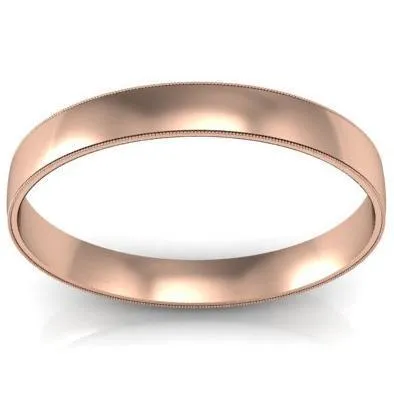 3mm Milgrain Wedding Band in 14k