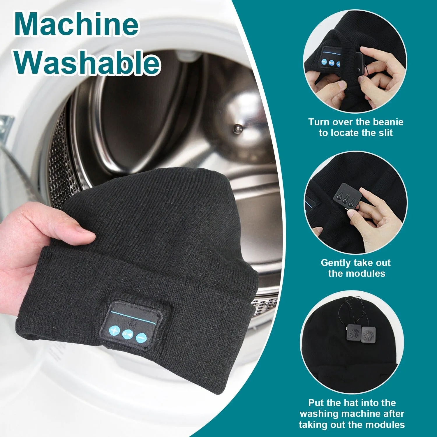 5.0 Wireless Beanie Hat with 3 Lighting Modes