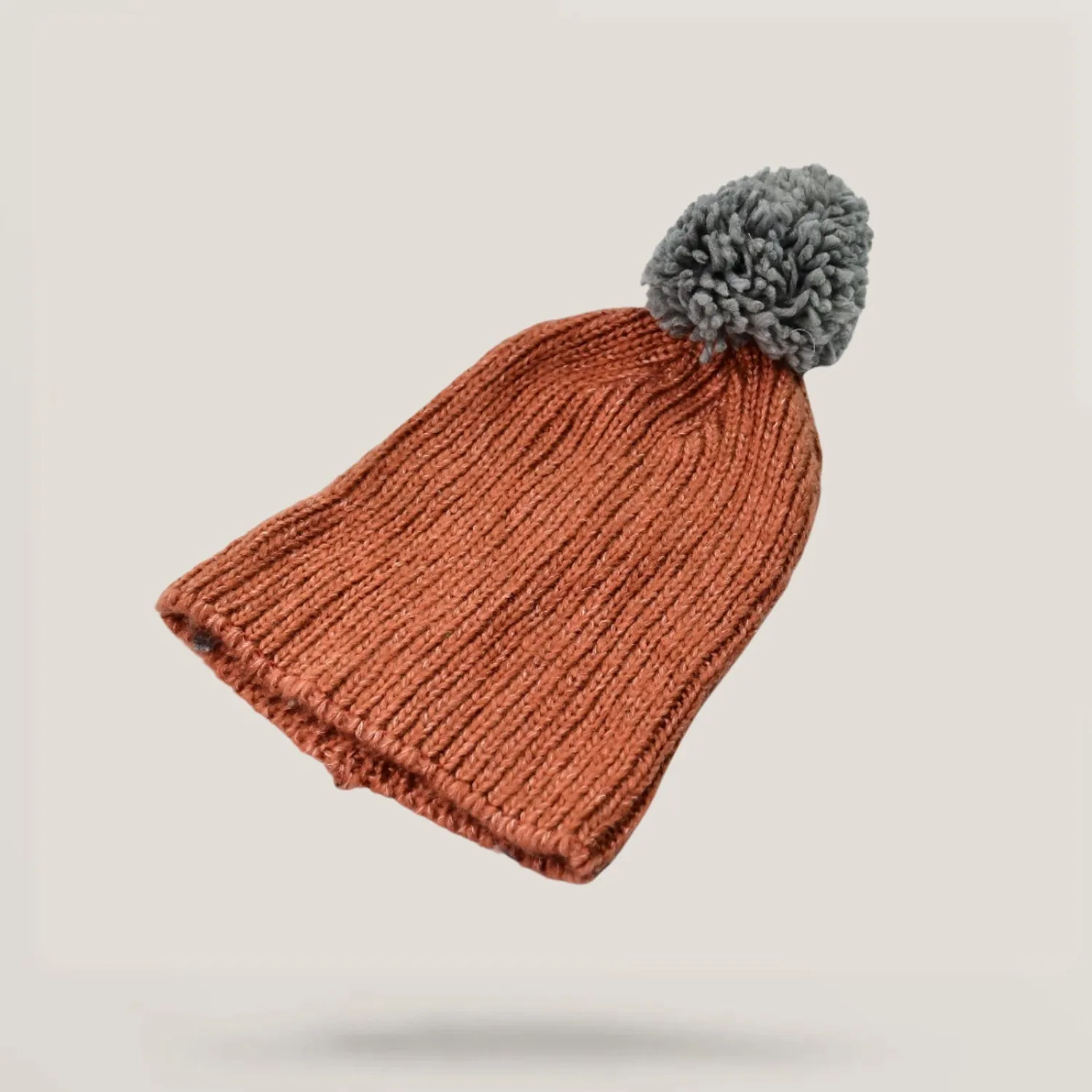 6336 Men's and Women's Skull Slouchy Winter Woolen Knitted Black Inside Fur Beanie Cap.