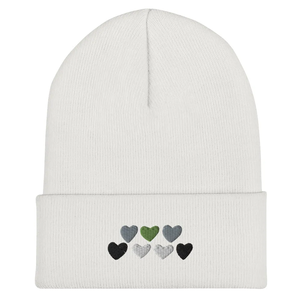 Agender Pride Hearts Beanie