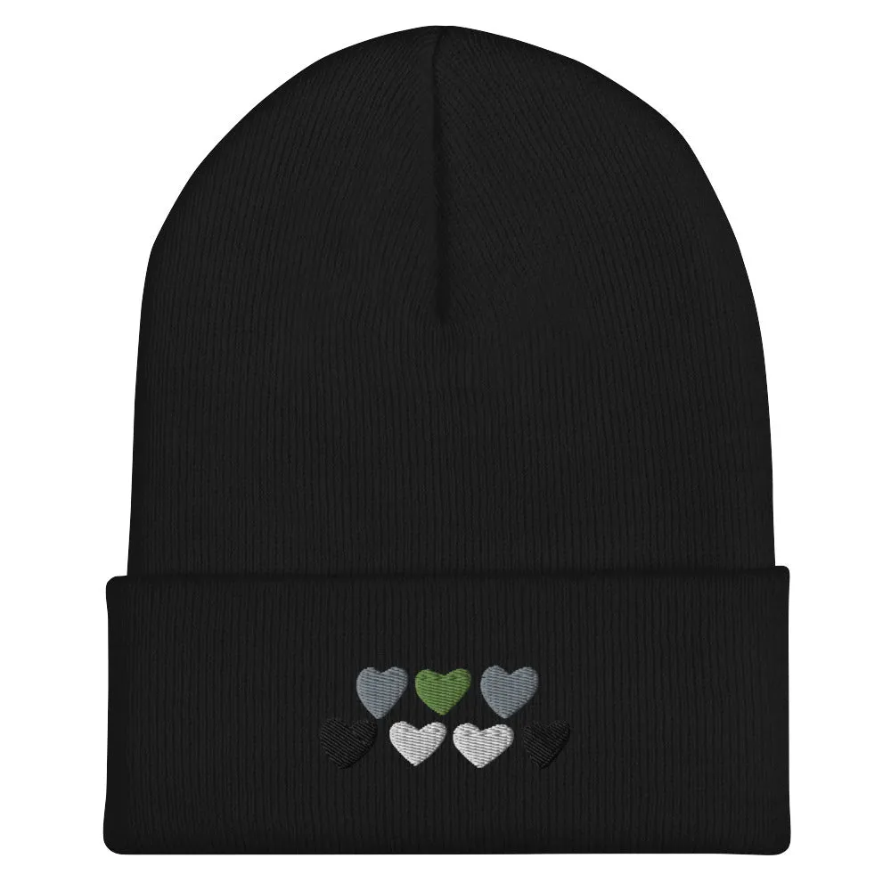 Agender Pride Hearts Beanie