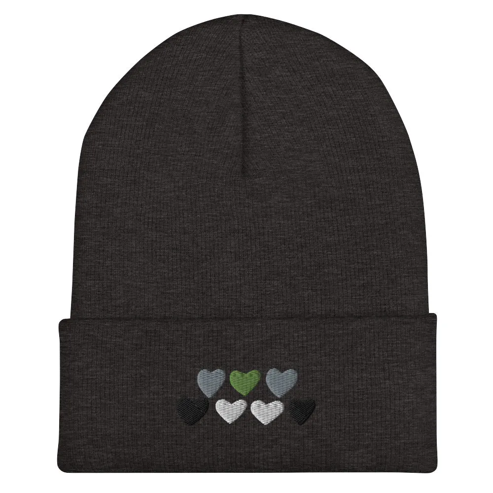 Agender Pride Hearts Beanie