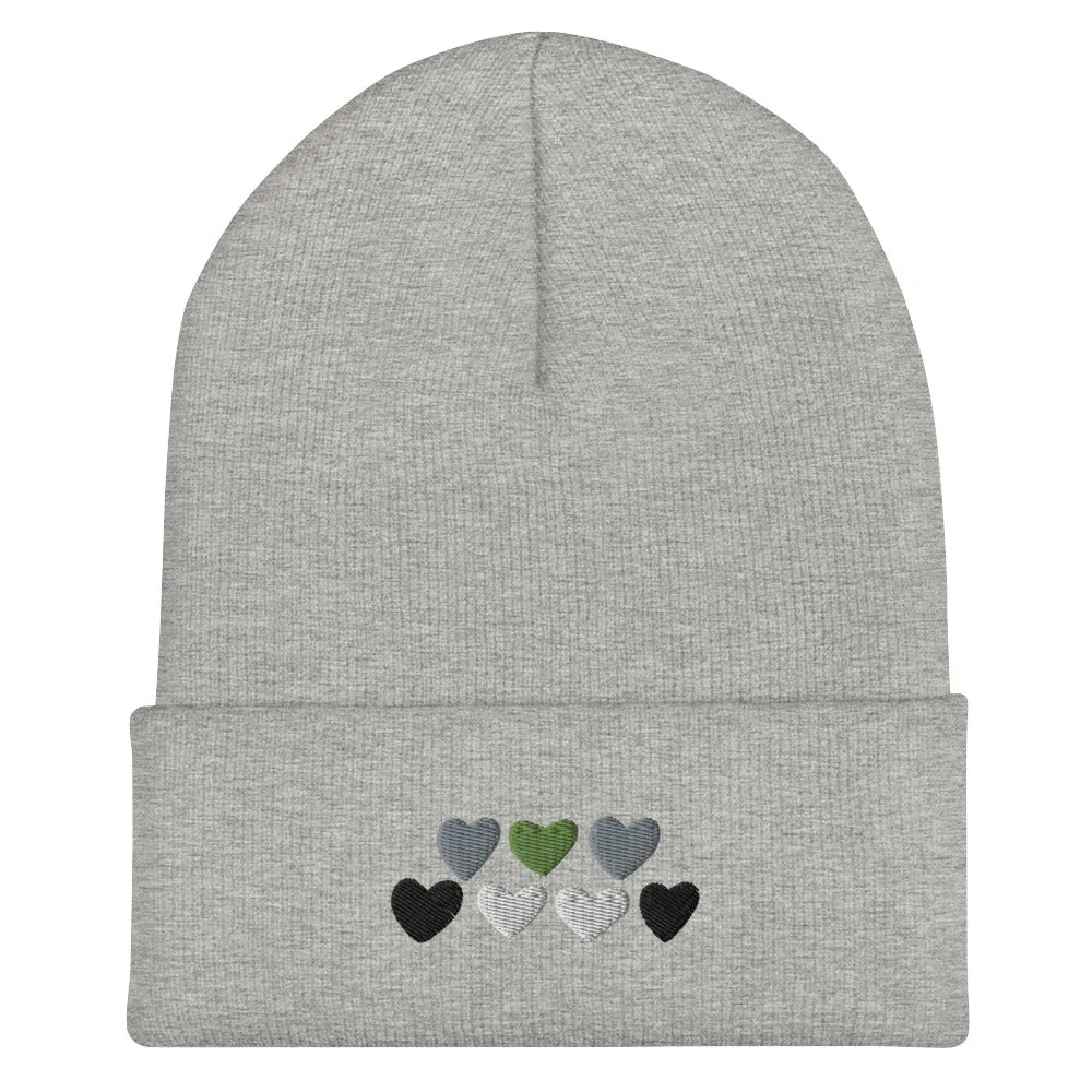 Agender Pride Hearts Beanie