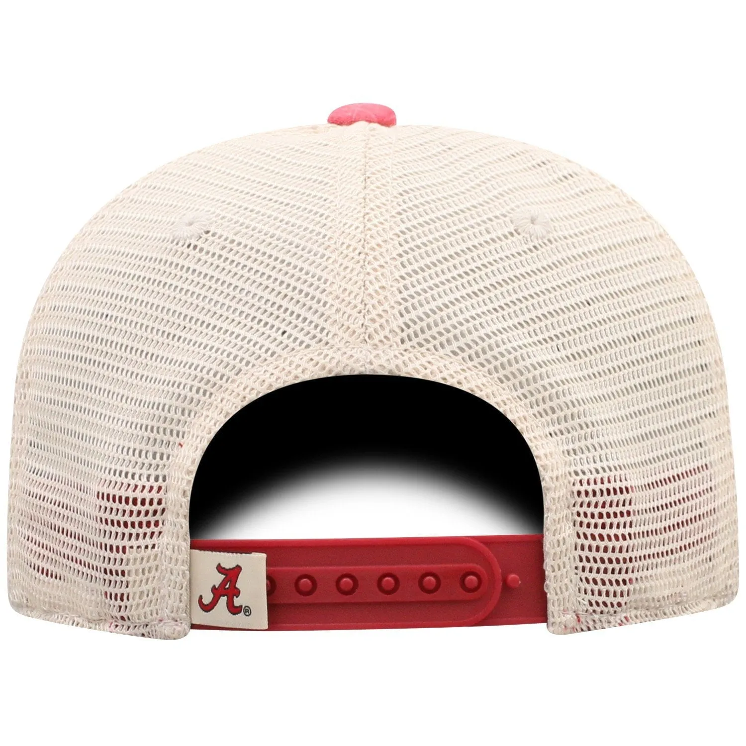 Alabama Crimson Tide TOW Red "Raggs" Mesh Script Logo Snapback Slouch Hat Cap