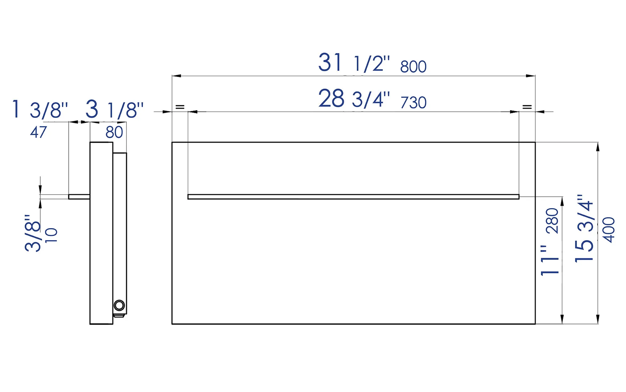 ALFI Brand - 32"x16" Live Edge Cedar Wood Towel Warmer | ABTW3216H