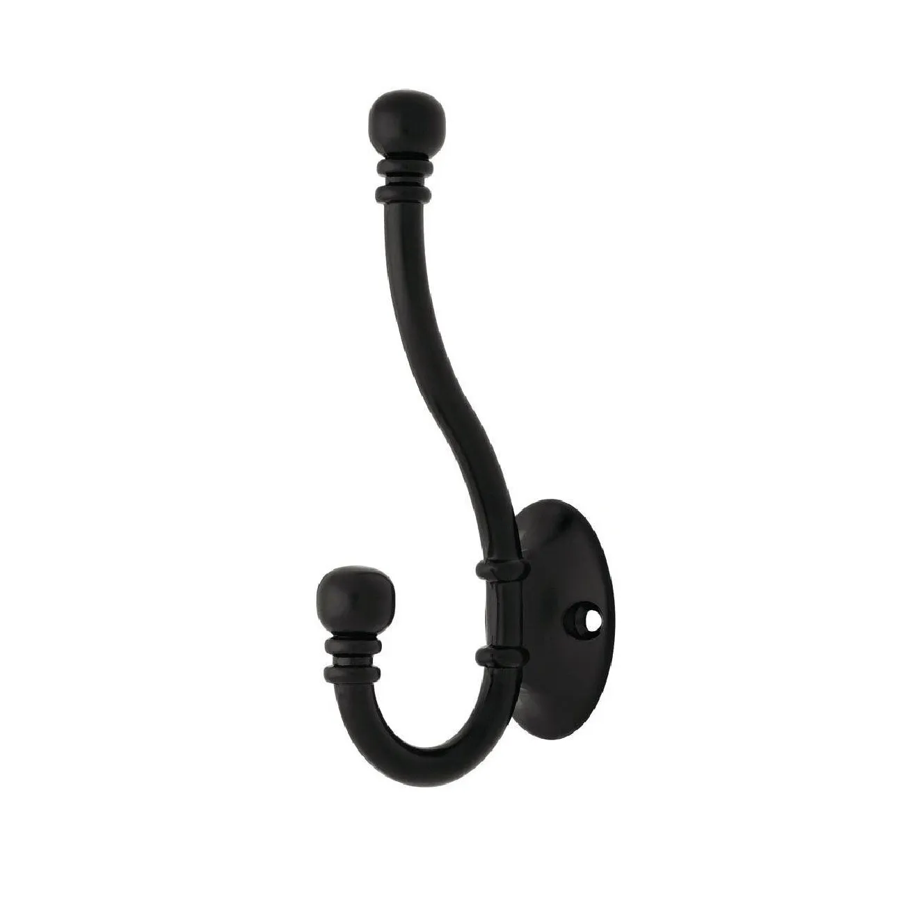 Antique Black Satin Hat and Coat Hooks