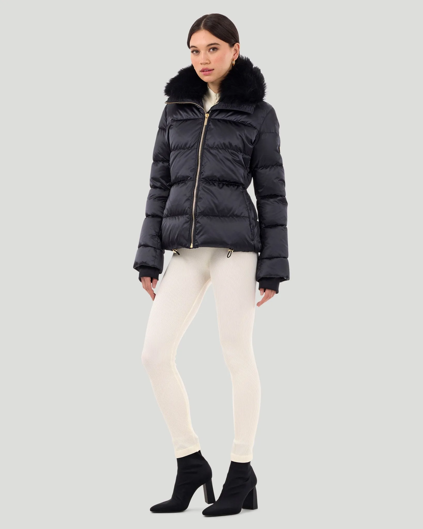 Après-Ski Jacket with Detachable Toscana Shearling Lamb Collar