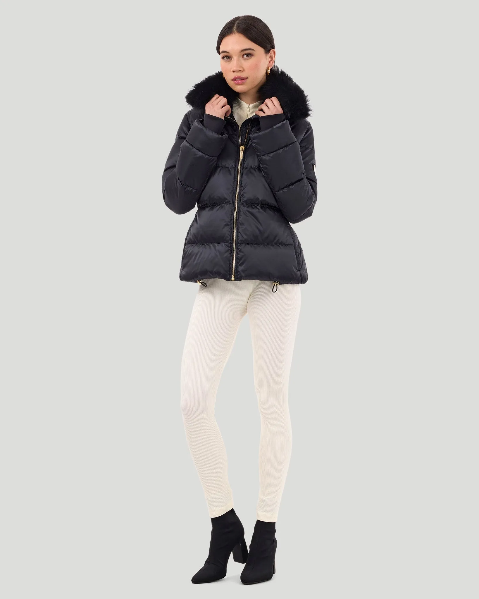 Après-Ski Jacket with Detachable Toscana Shearling Lamb Collar