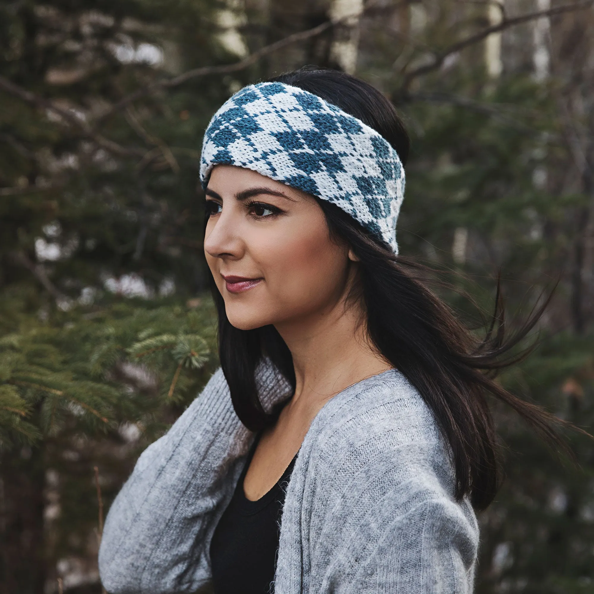 Argyle Headband / Ear Warmer Knitting Pattern