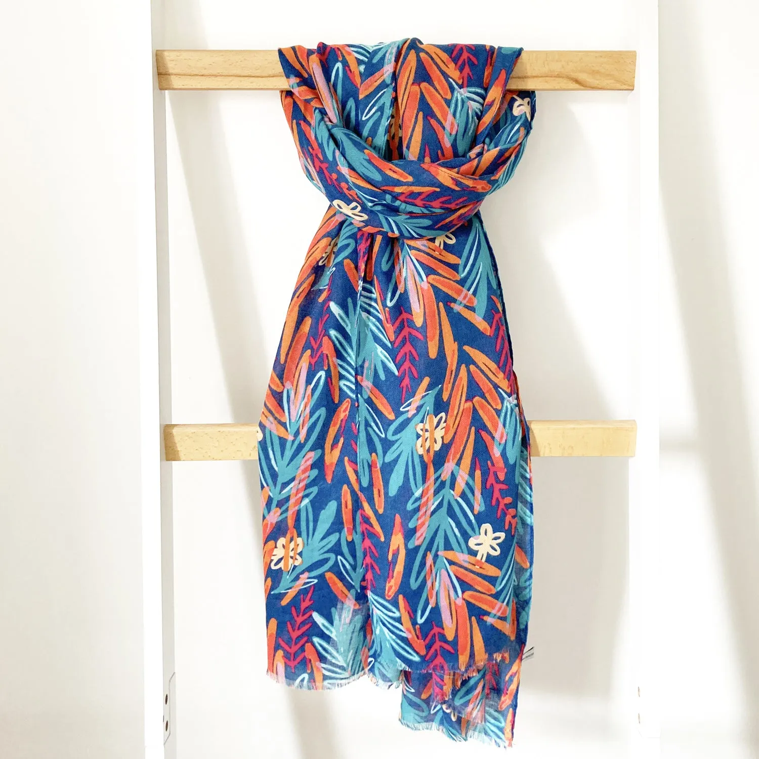 Autumn Leaf Print Scarf