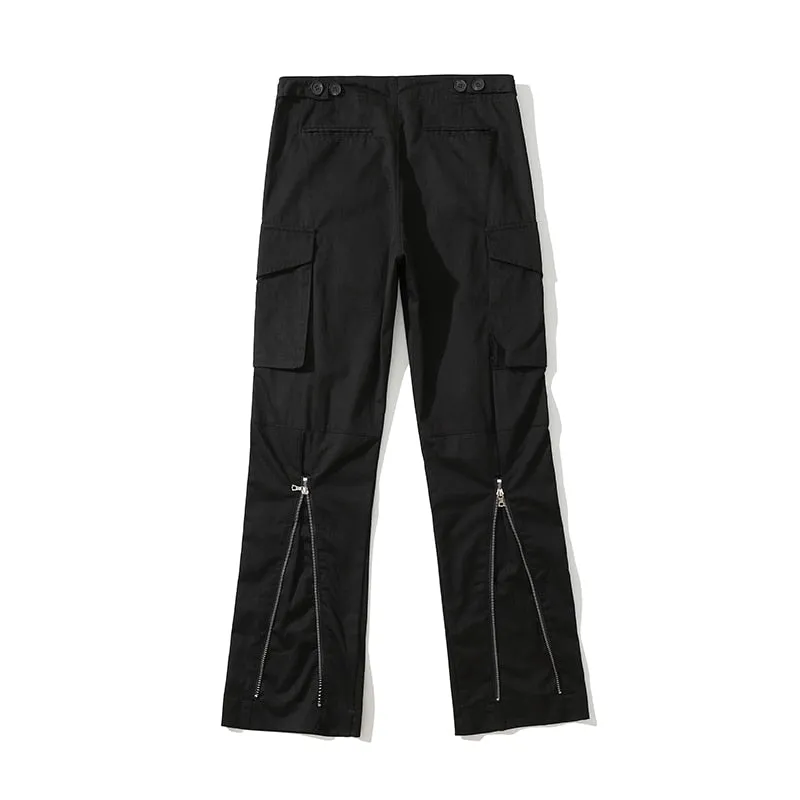 Back Zipper Pockets Retro Pants