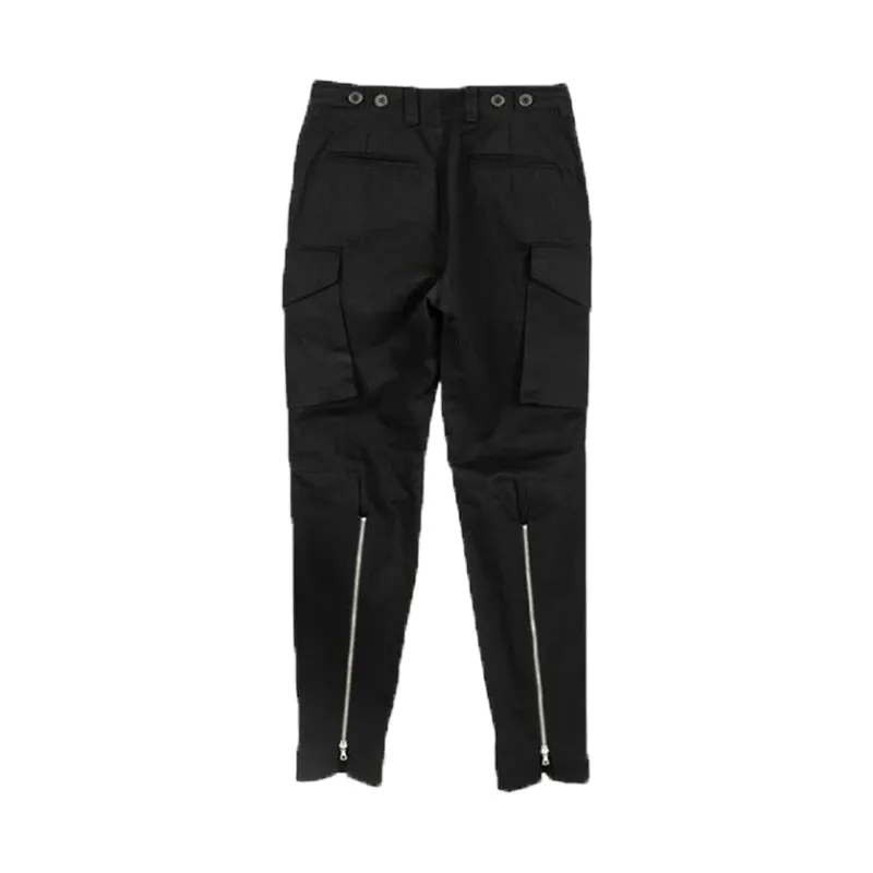 Back Zipper Pockets Retro Pants