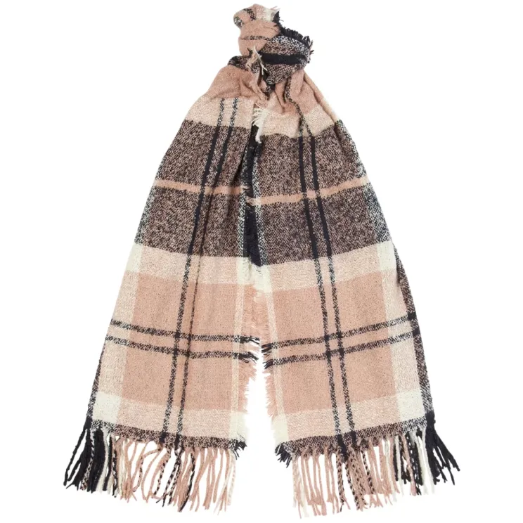 Barbour Boucle Scarf LSC0120 - Pink Midnight