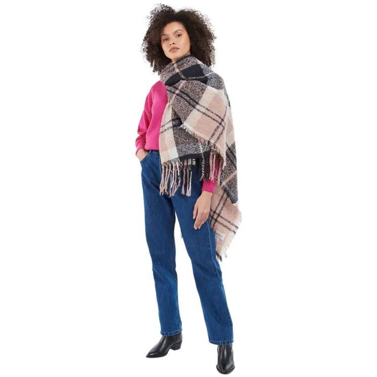 Barbour Boucle Scarf LSC0120 - Pink Midnight