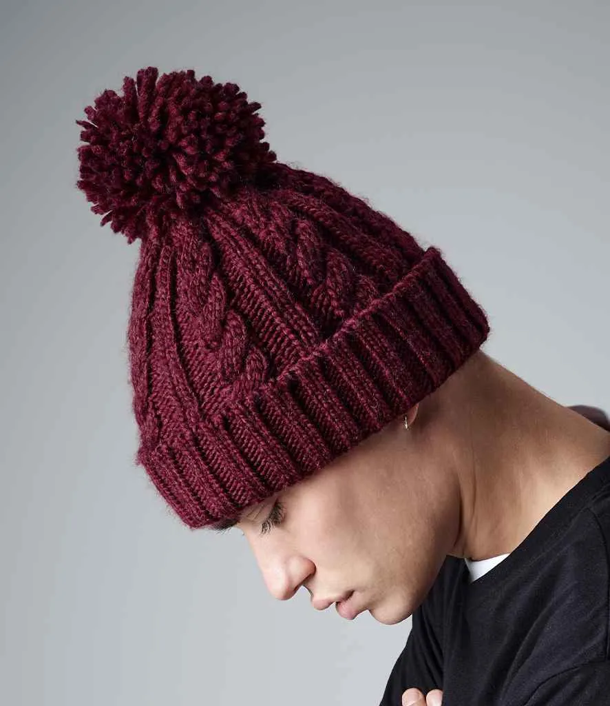 BB480 - Beechfield Cable Knit Melange Beanie