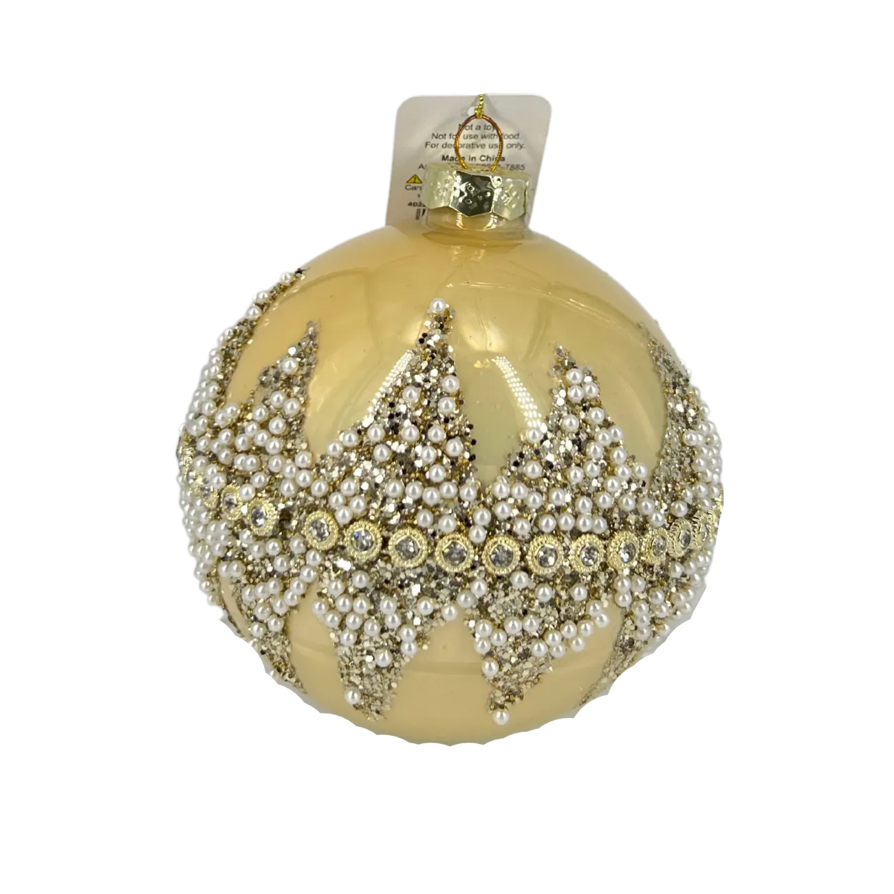 Beaded Gold Ornament