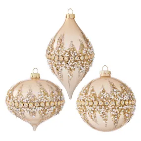 Beaded Gold Ornament