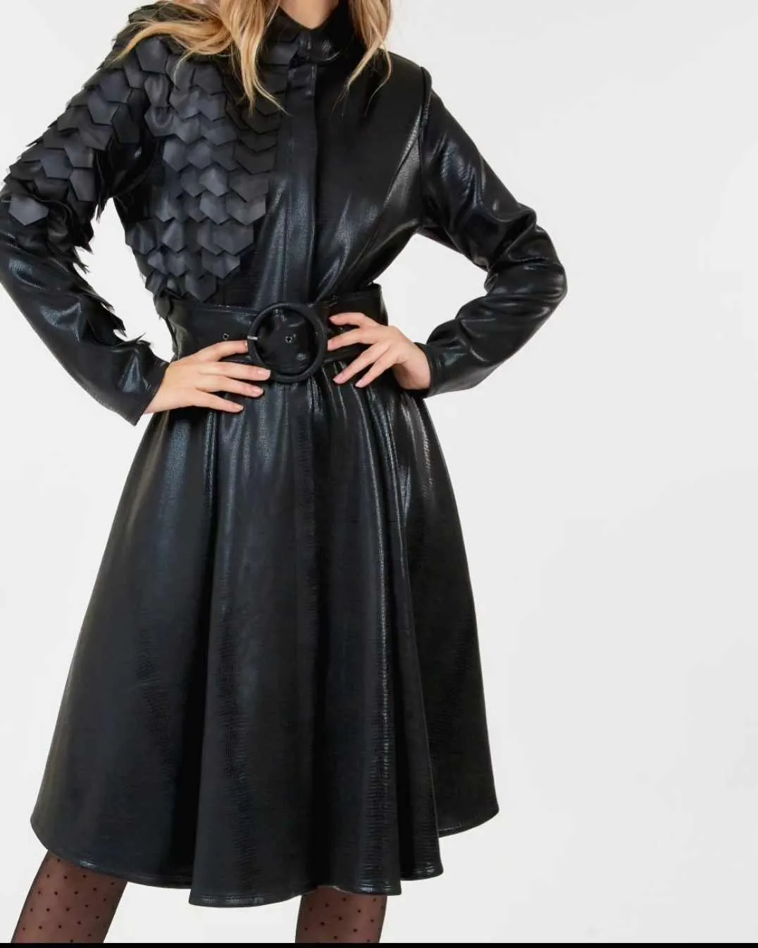 Black Scaled Jacket/Dress