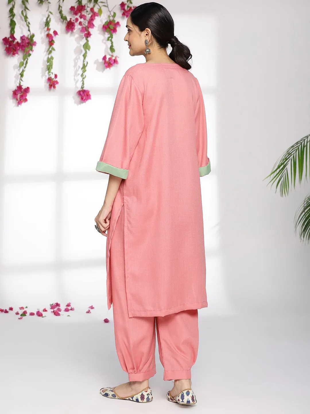 Blush CottonSlub LongKurta