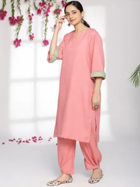 Blush CottonSlub LongKurta