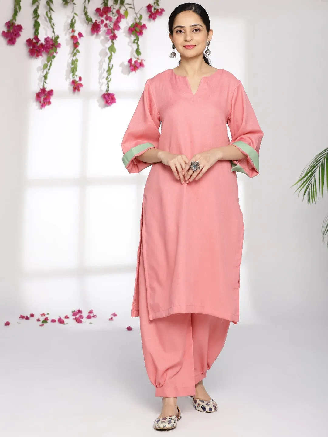 Blush CottonSlub LongKurta