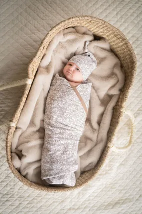 Brooklyn Swaddle Blanket & Newborn Hat Set