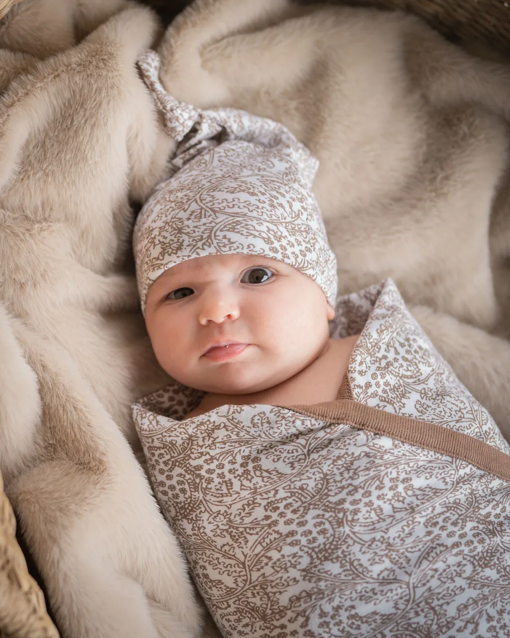 Brooklyn Swaddle Blanket & Newborn Hat Set