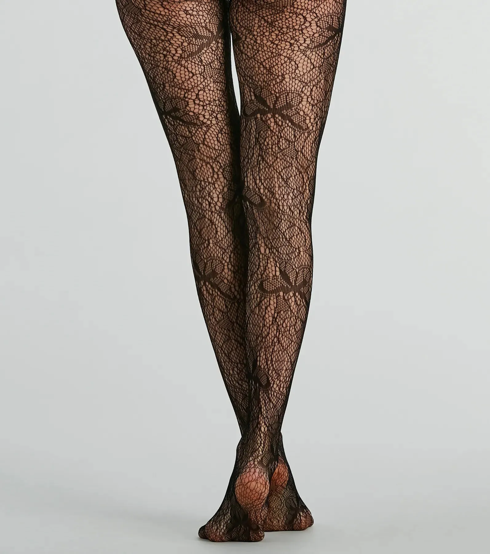 Butterfly Charm Lace Fishnet Tights