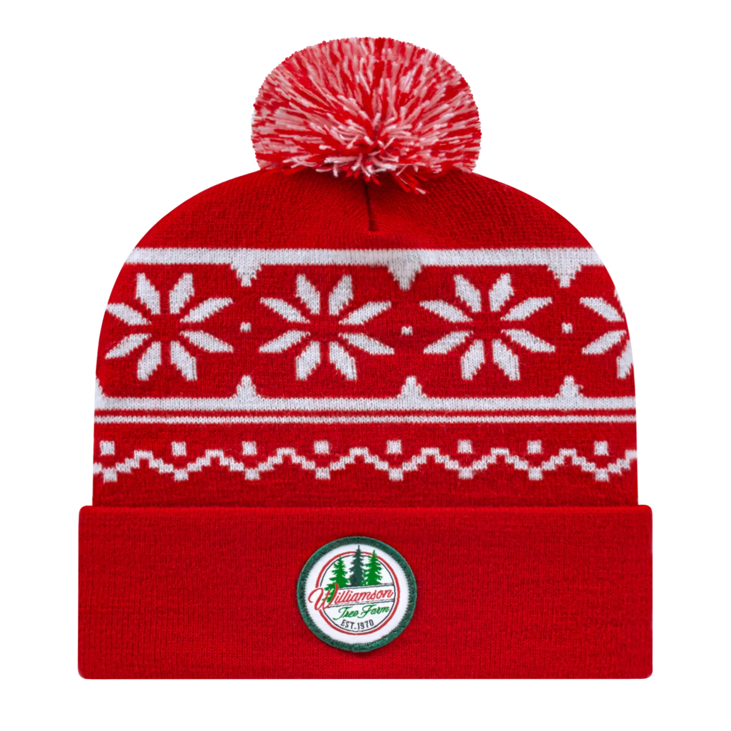 Cap America RKF12 Snowflake Knit Cap with Cuff