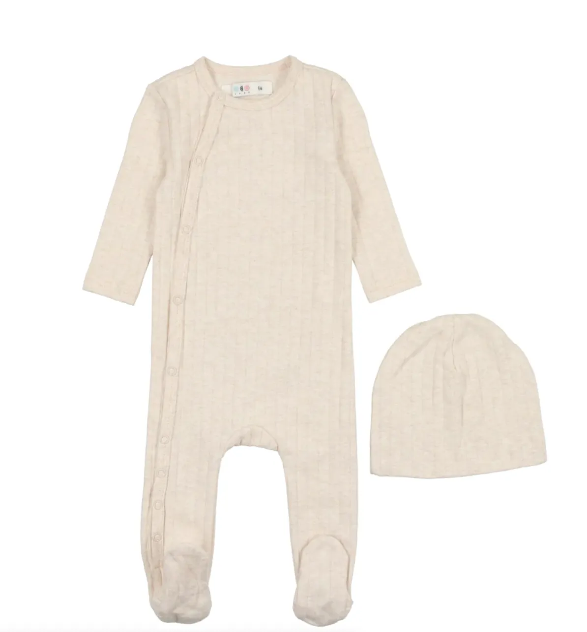 CCB Pale Pink Wide-ribbed Footie Set