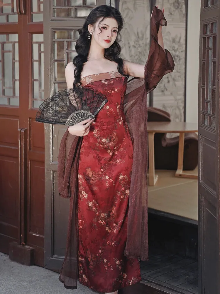 Cheongsam x Modern Hanfu: Scarlet