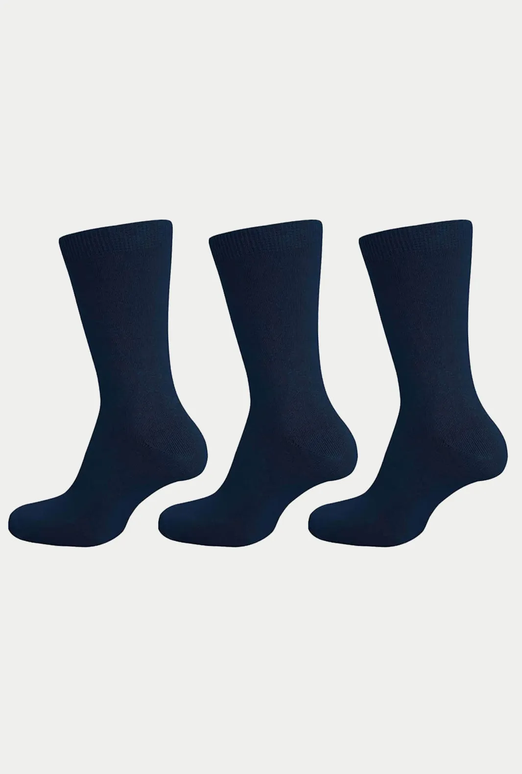 Children 3 Pair Plain Ankle School Socks