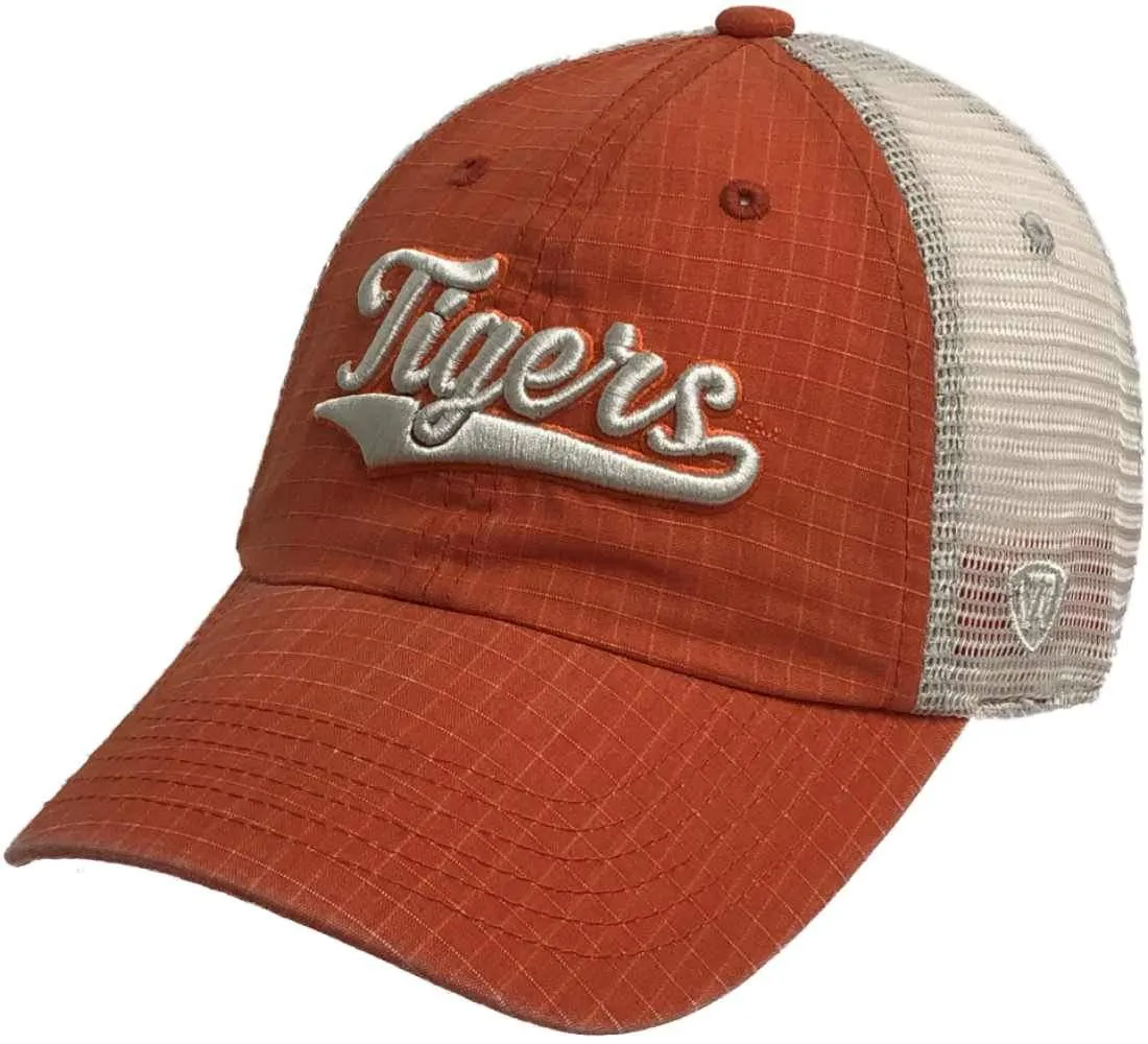 Clemson Tigers TOW Orange "Raggs" Mesh Script Logo Snapback Slouch Hat Cap