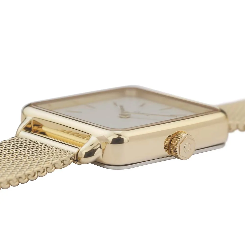 Cluse CW0101207002 La Tetragone Gold Tone Mesh Womens Watch