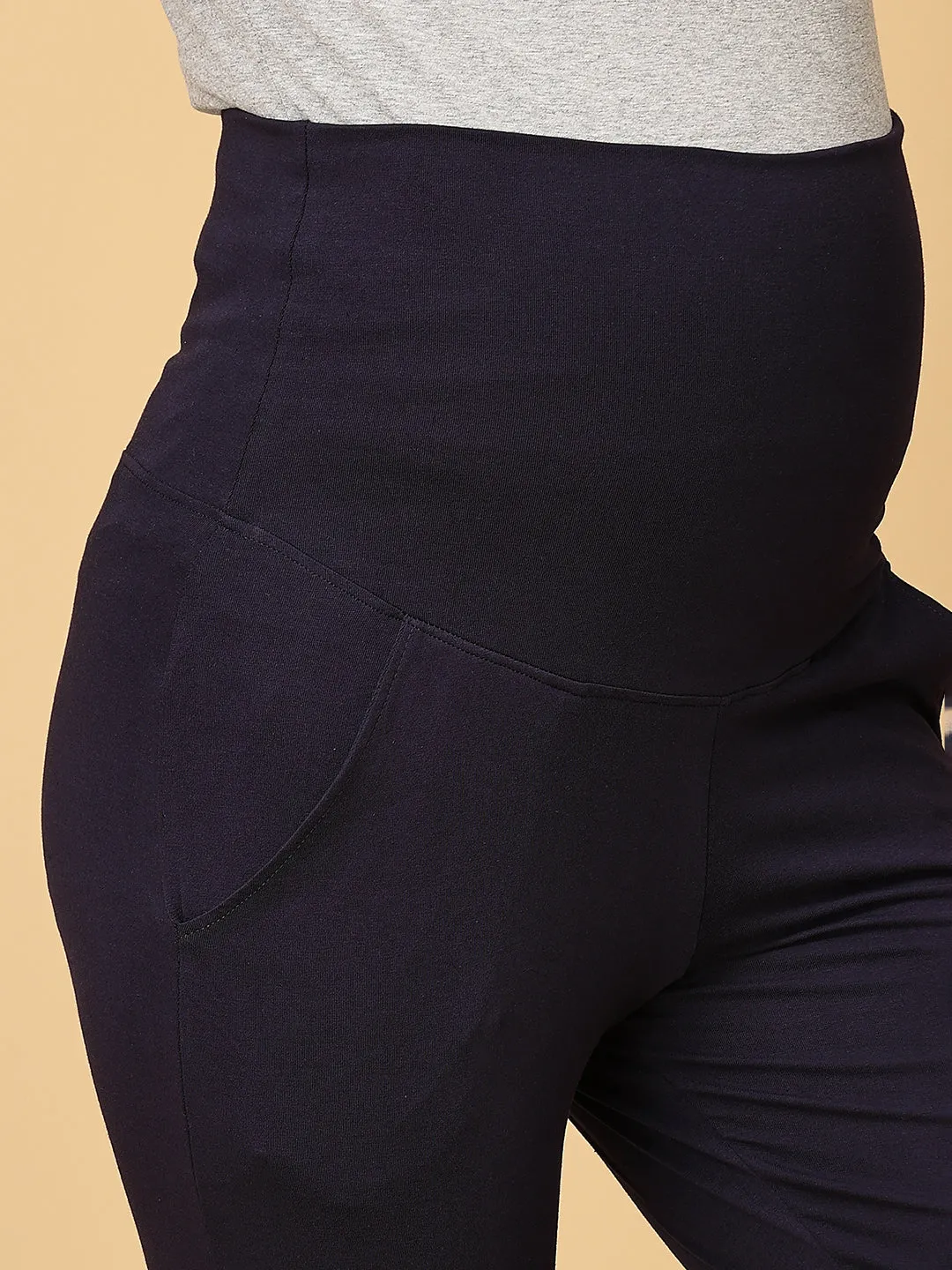 Comfy Maternity Leggings Navy Blue