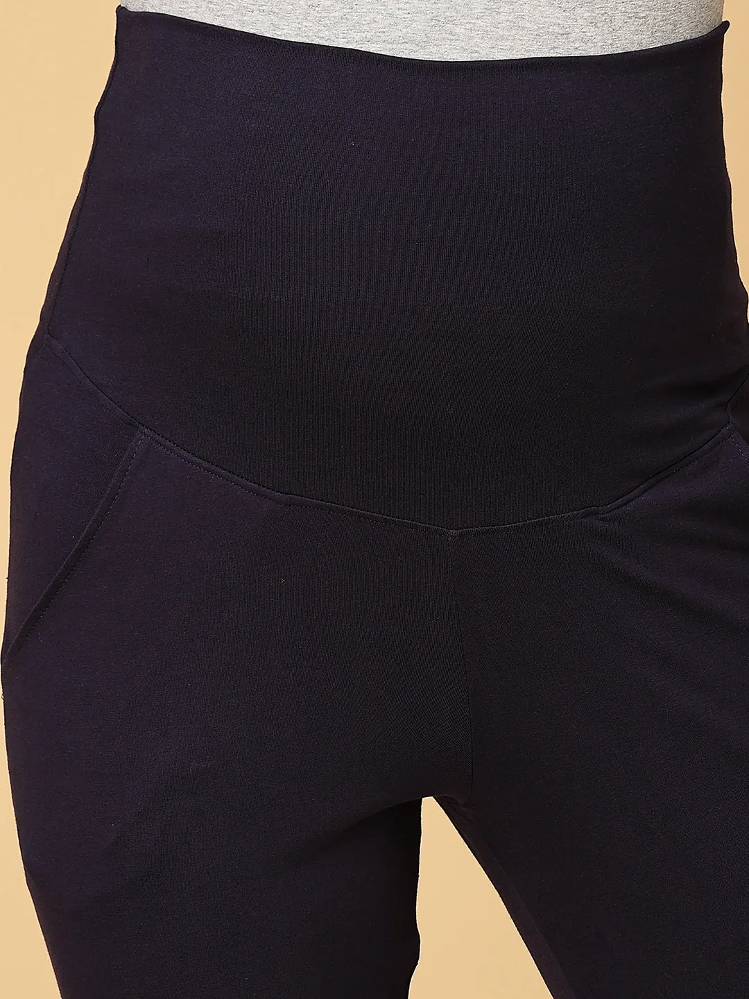 Comfy Maternity Leggings Navy Blue