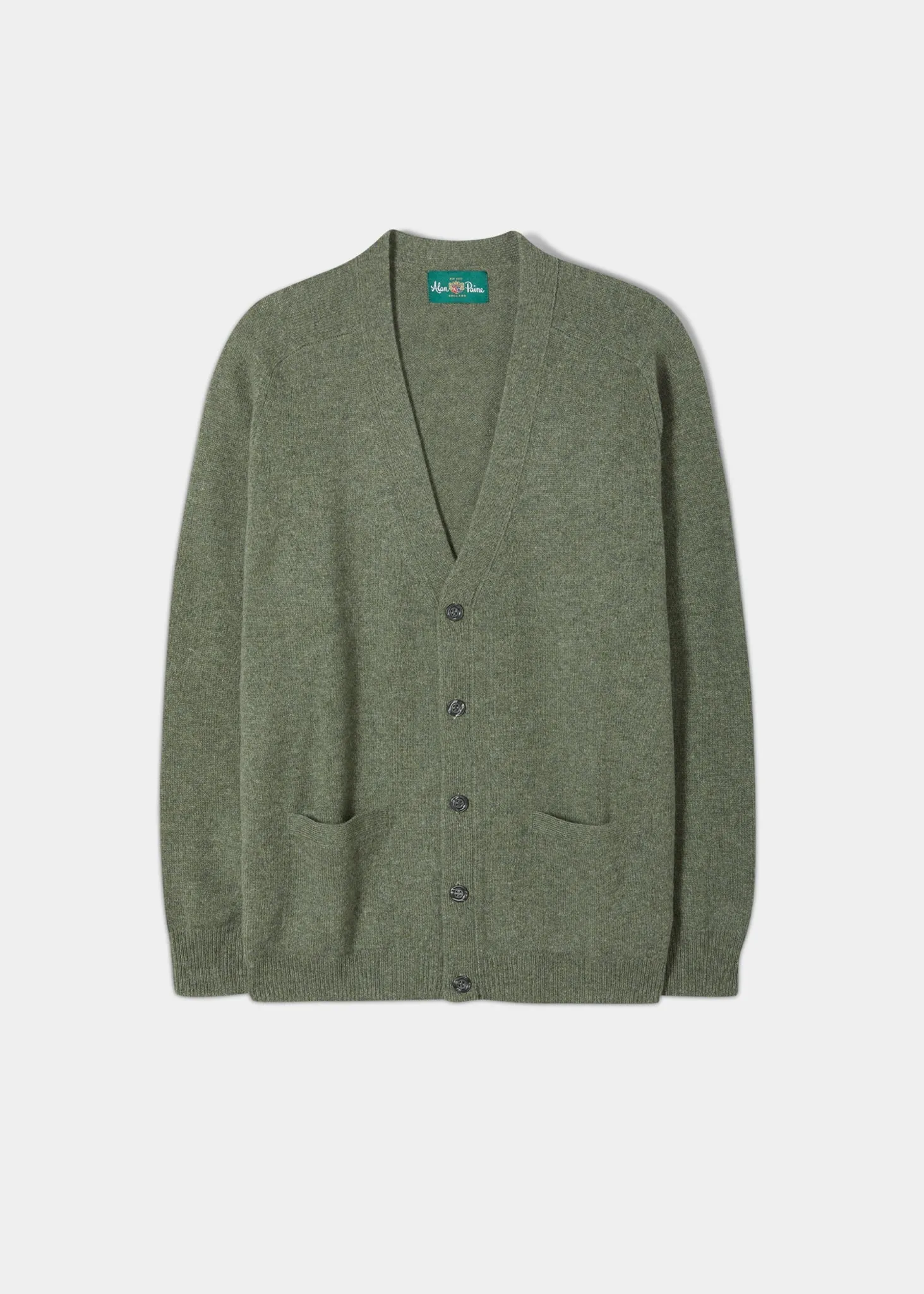 Cornwall Lambswool Cardigan in Landscape - Classic Fit