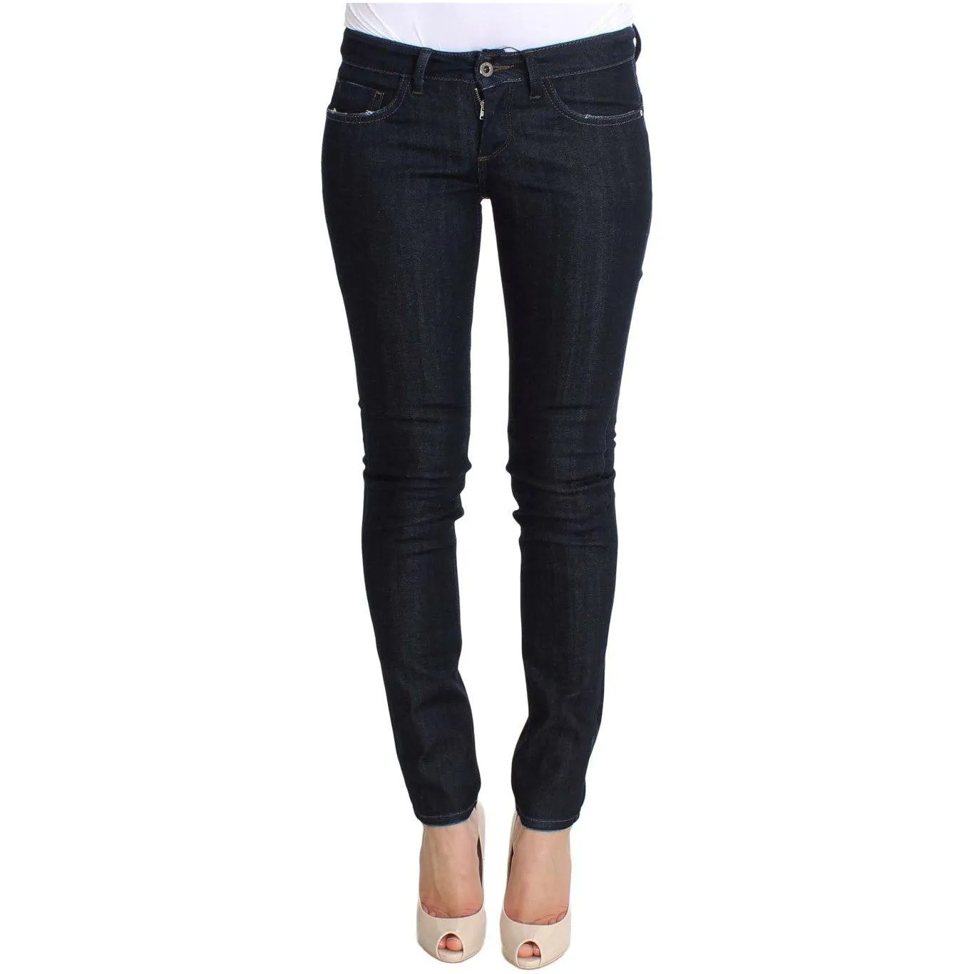 Costume National Chic Slim Fit Skinny Blue Jeans