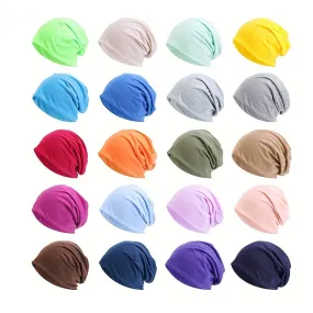 Cozy Slouchy Beanie Hat for Women and Men - Soft Polyester Knit, Elastic Fit, Casual Solid Color Design, Chemo Cap for Autumn and Winter - Perfect for Everyday Wear