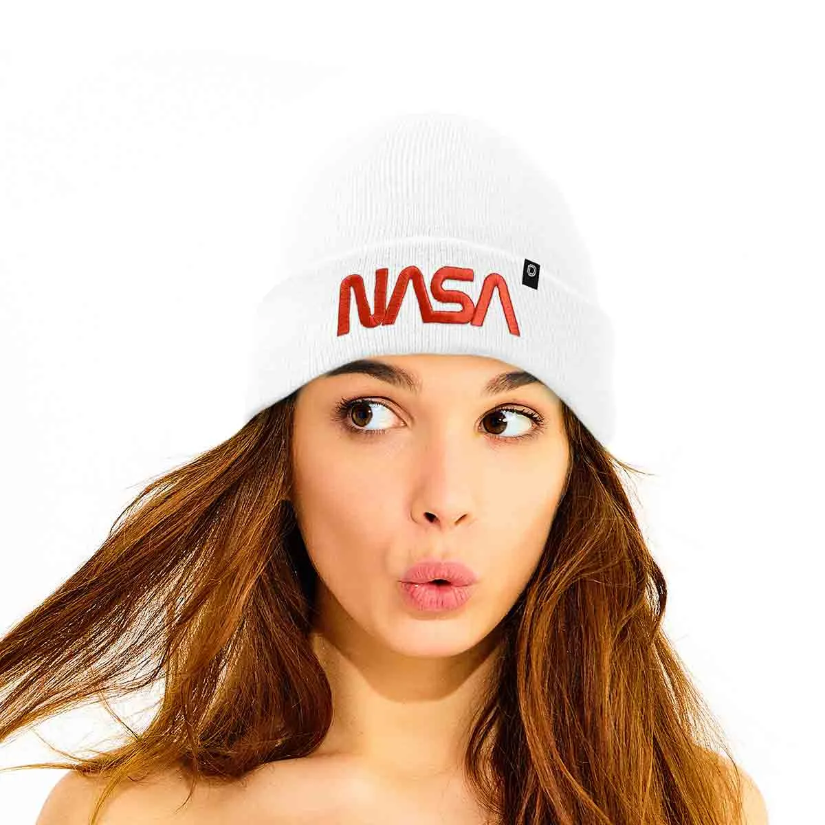 Dalix NASA Worm Logo Beanie