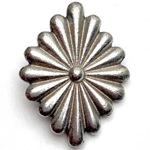 Danforth Pewter Diamond-Shape Concho Button, 1" / 25mm Shank Back # FJ-91