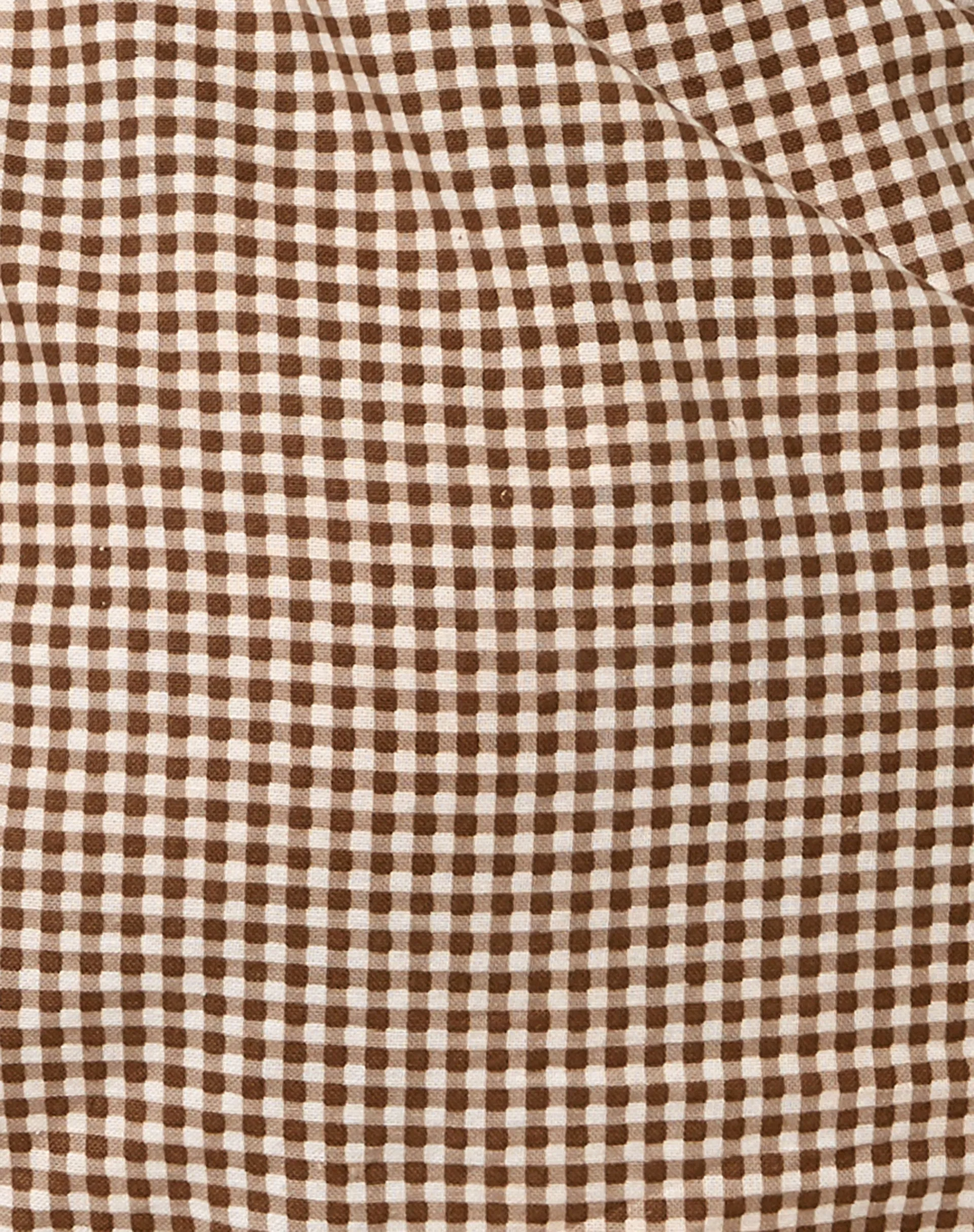 Deja Dress in Mini Gingham Brown