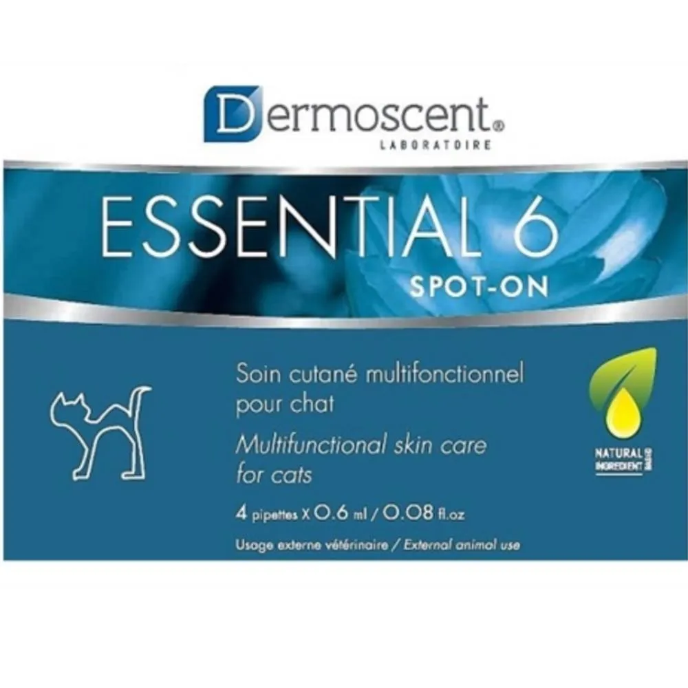 Dermoscent Essential 6 Spot-On for Cats 4pipettes x 0.6ml